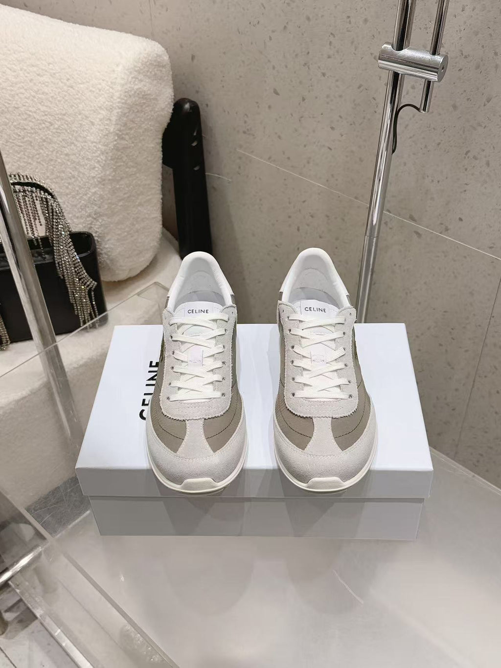 CELINE New Logo Laced Casual Sneakers
