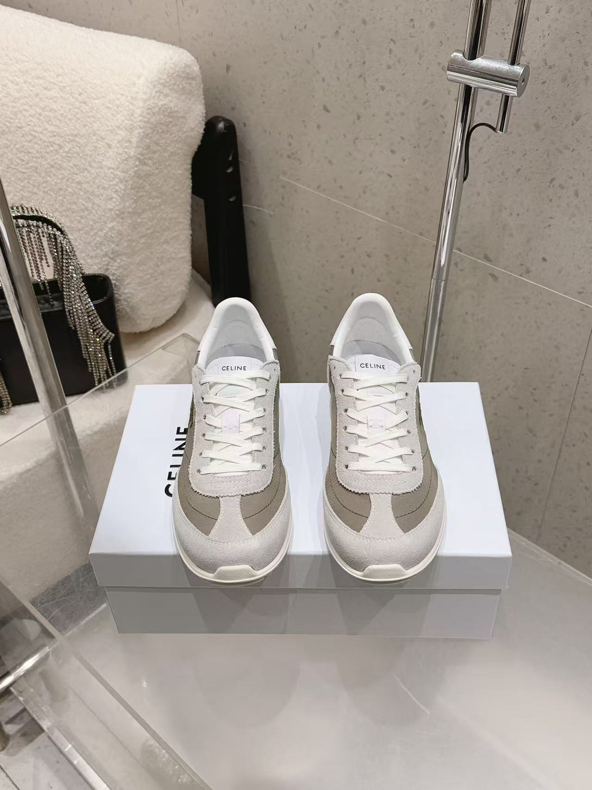 CELINE New Logo Laced Casual Sneakers