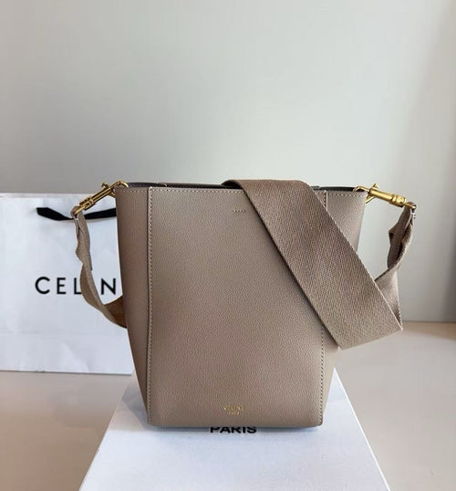 CELINE Beige Tote Bucket Bag