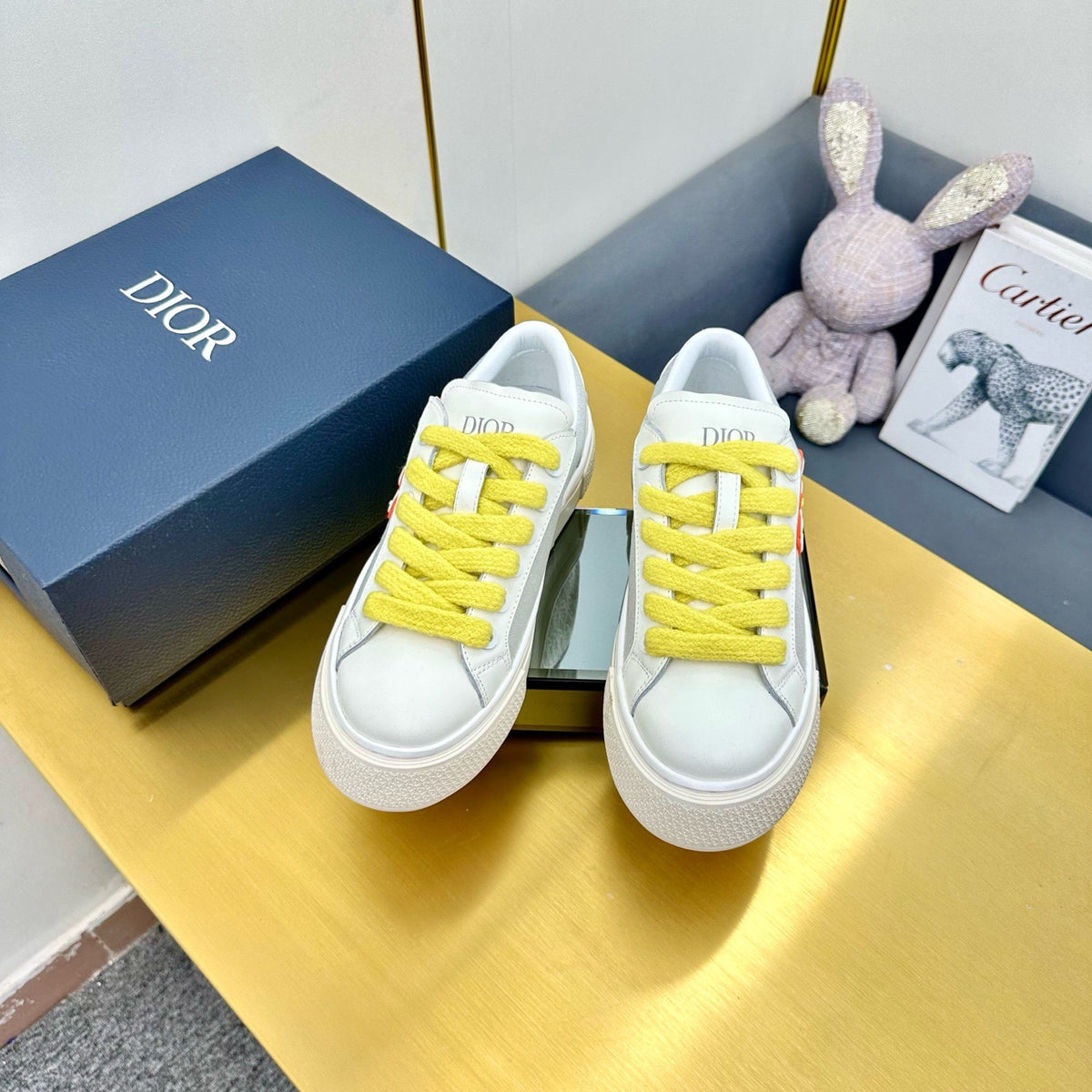 Dior Monogram Pebble-Grain Sneakers