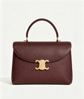 CELINE Triomphe Kelly Bag in Burgundy