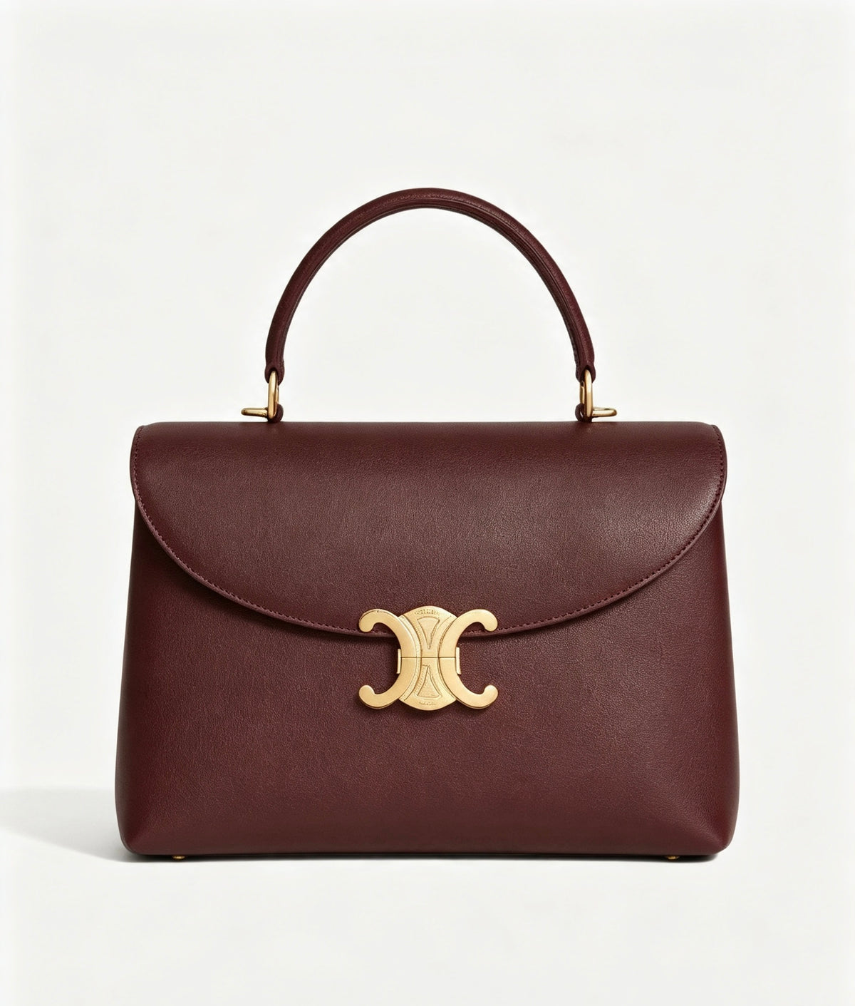 CELINE Triomphe Kelly Bag in Burgundy