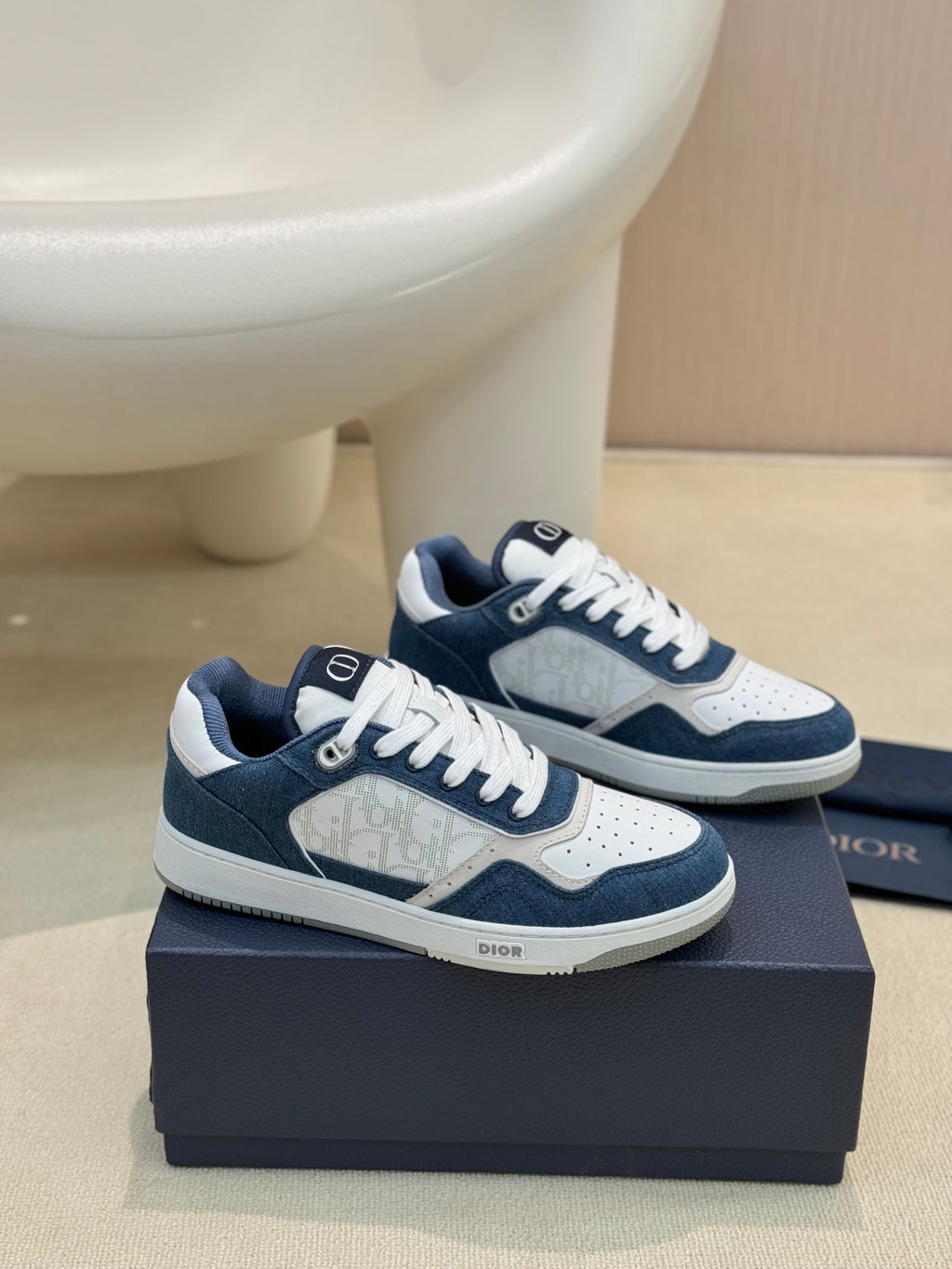 Dior Monogram Pebble-Grain Sneakers