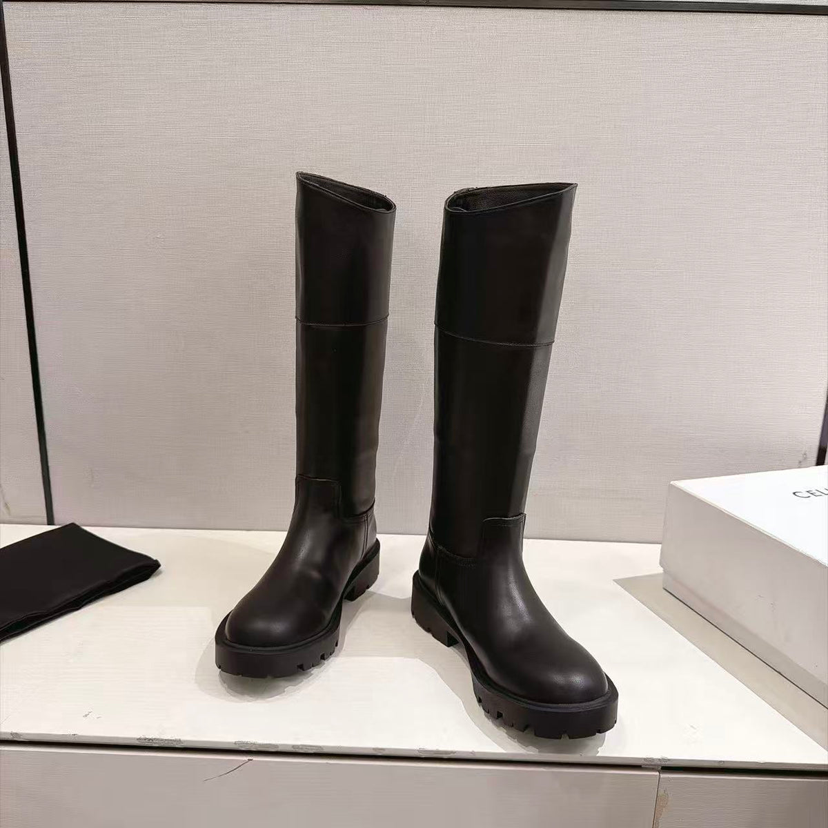 CELINE BUMARGARET High Boots — Black