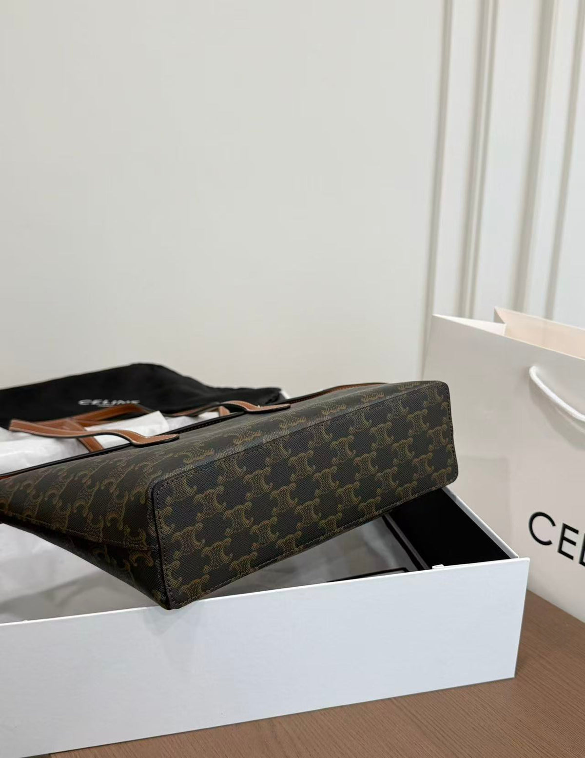 CELINE Underarm Shoulder Bag in Brown
