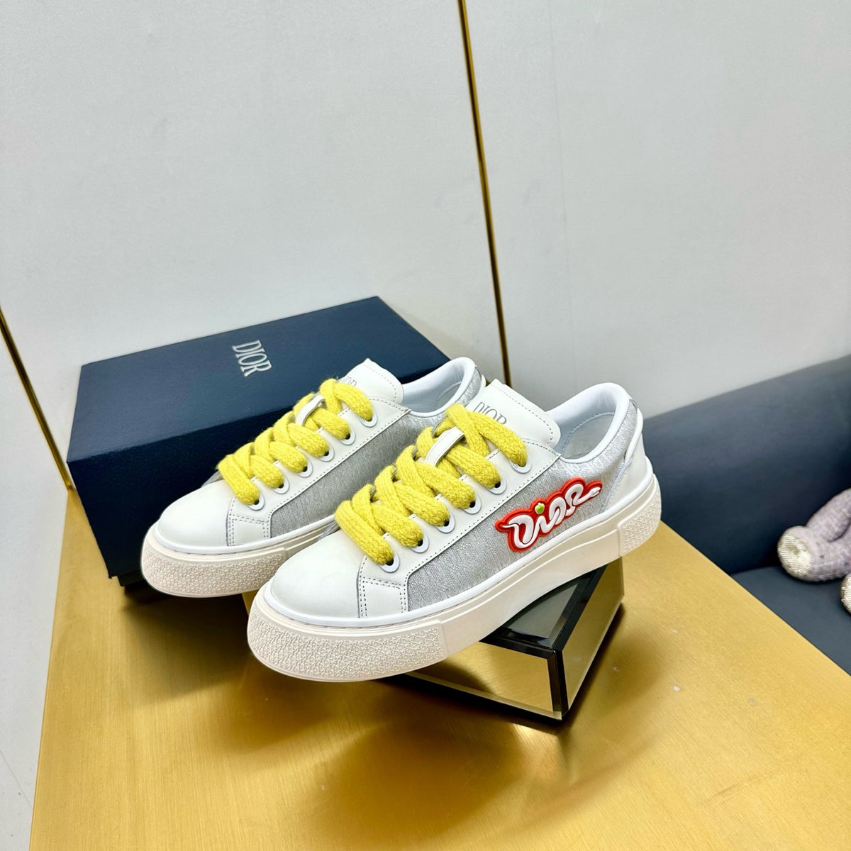 Dior Monogram Pebble-Grain Sneakers