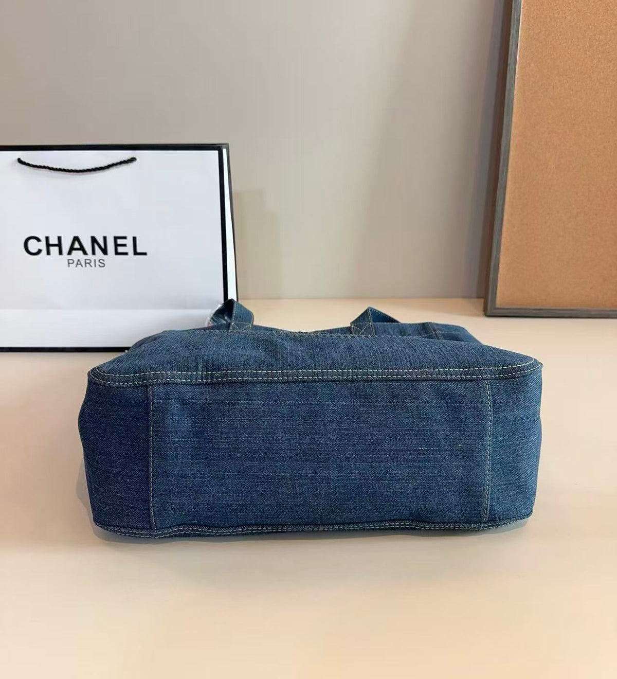 CELINE Triomphe Shoulder Bag in Blue