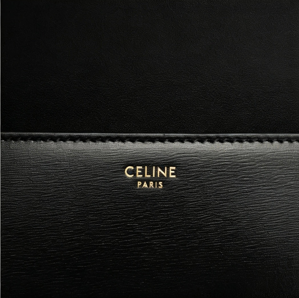 Celine Black Claude Leather Crossbody Bag