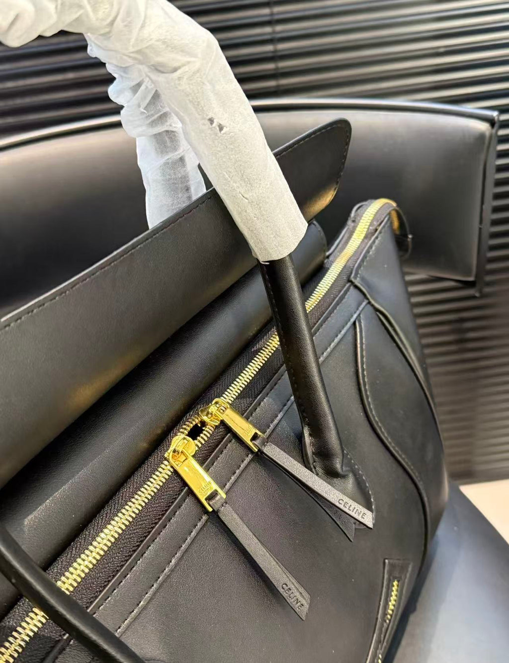 CELINE Smiling Face Bag in Black