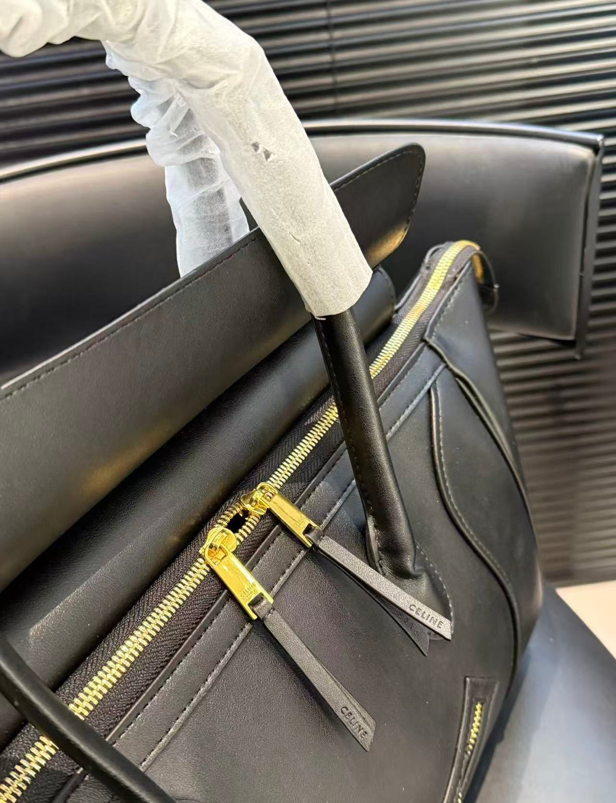 CELINE Smiling Face Bag in Black