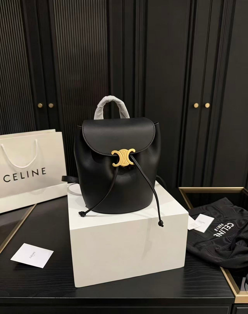 CELINE Bonnie Backpack in Black
