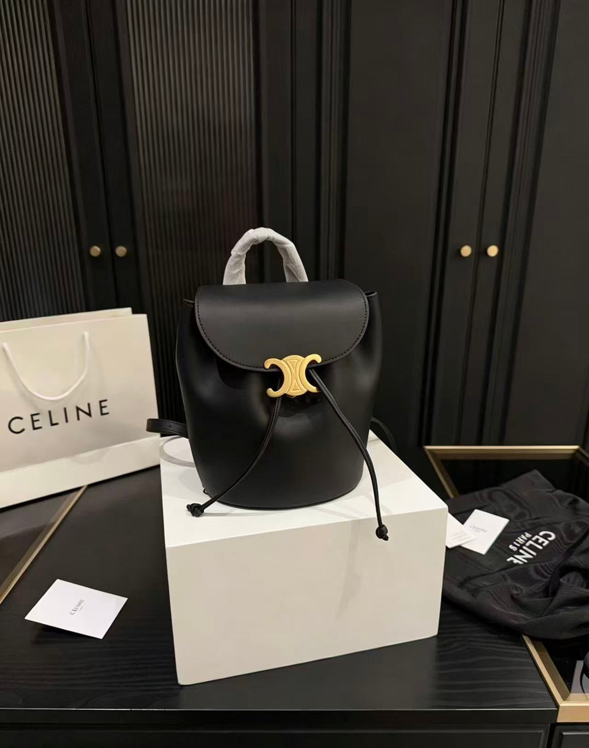 CELINE Bonnie Backpack in Black