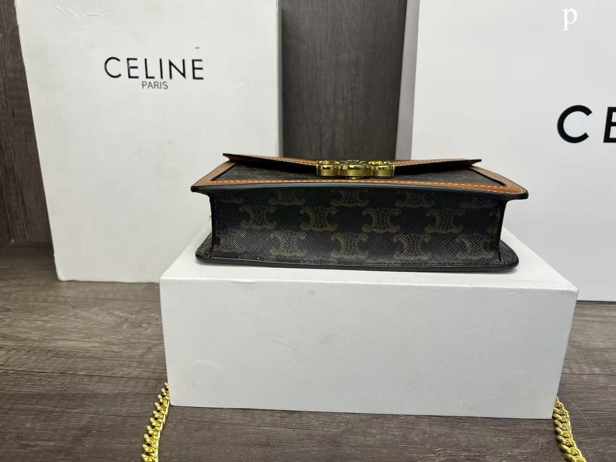 CELINE Triomphe Envelope Wallet on Chain