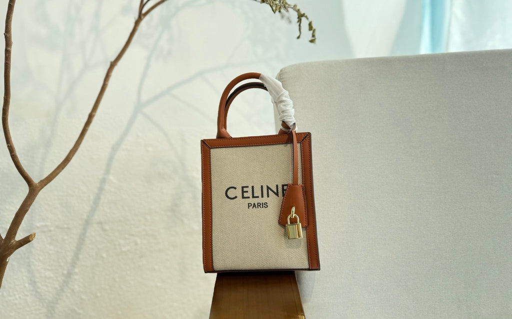 CELINE Mini Tote Bag in Beige