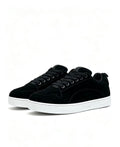 Celine Triomphe Vintage-Style Low-Top Sneakers — Black