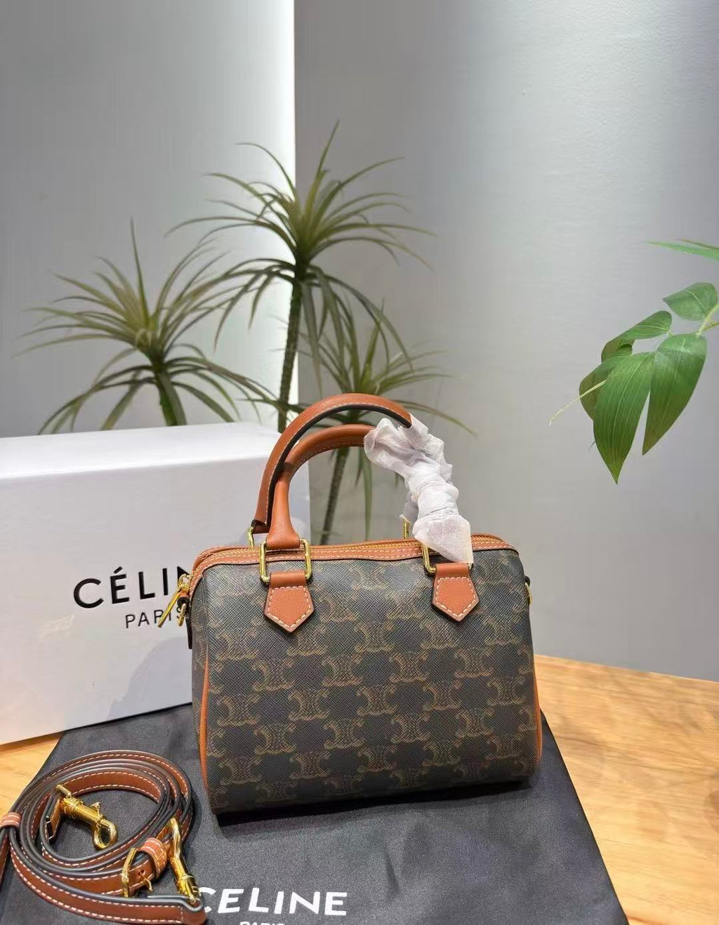 CELINE Sailin Pillow Bag in Brown