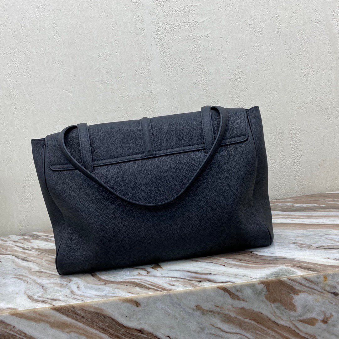 CELINE Soft Bag in Black Smooth Calfskin