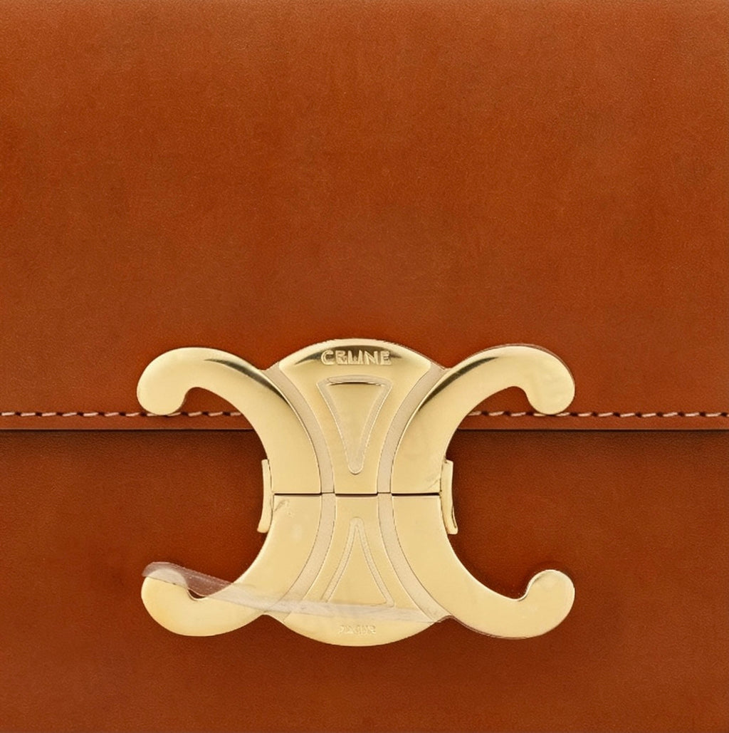 Celine Candy-Tone & Tan Claude Leather Crossbody Bag