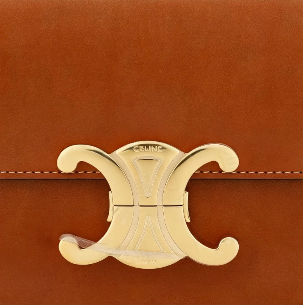 Celine Candy-Tone & Tan Claude Leather Crossbody Bag