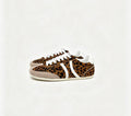 CELINE Jogger Triomphe Low-Top Sneakers in Leopard Print Cowhide & Suede