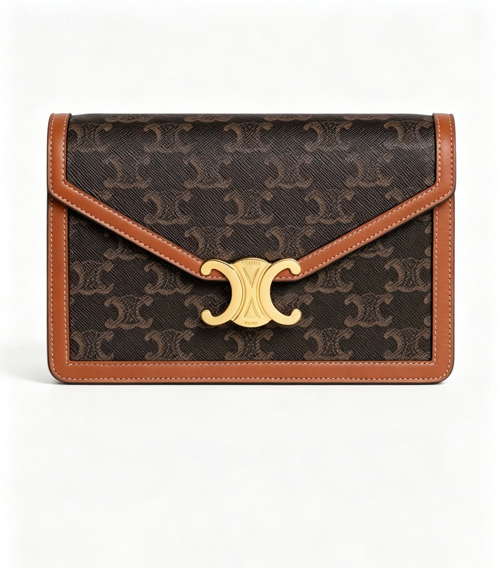 CELINE Triomphe Envelope Wallet on Chain