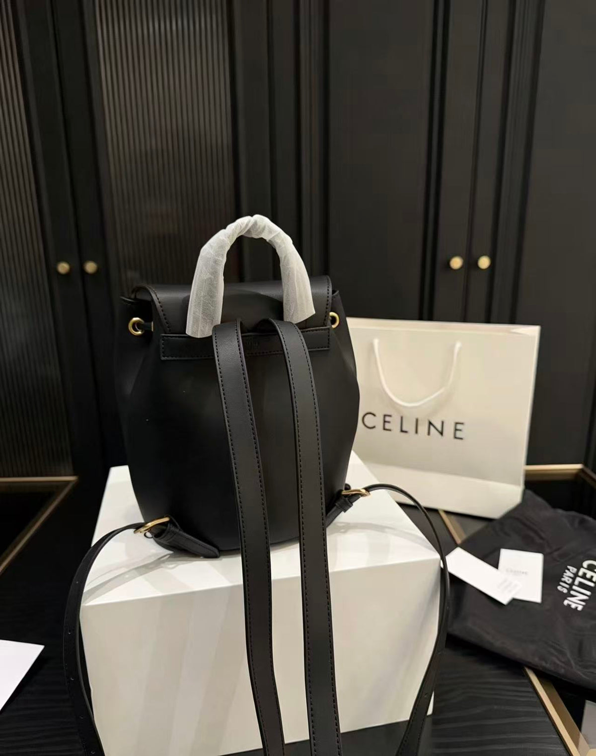 CELINE Bonnie Backpack in Black