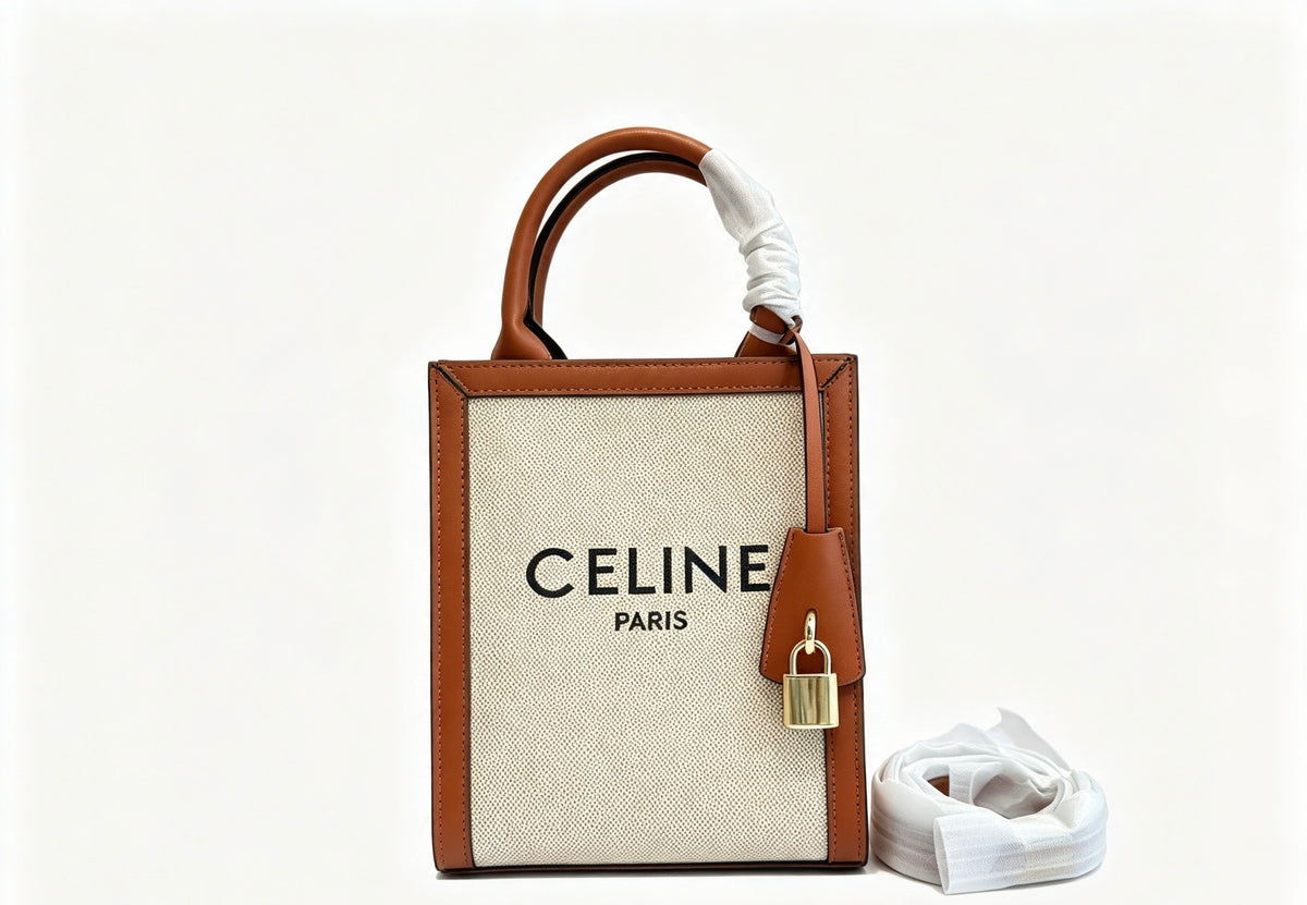 CELINE Mini Tote Bag in Beige