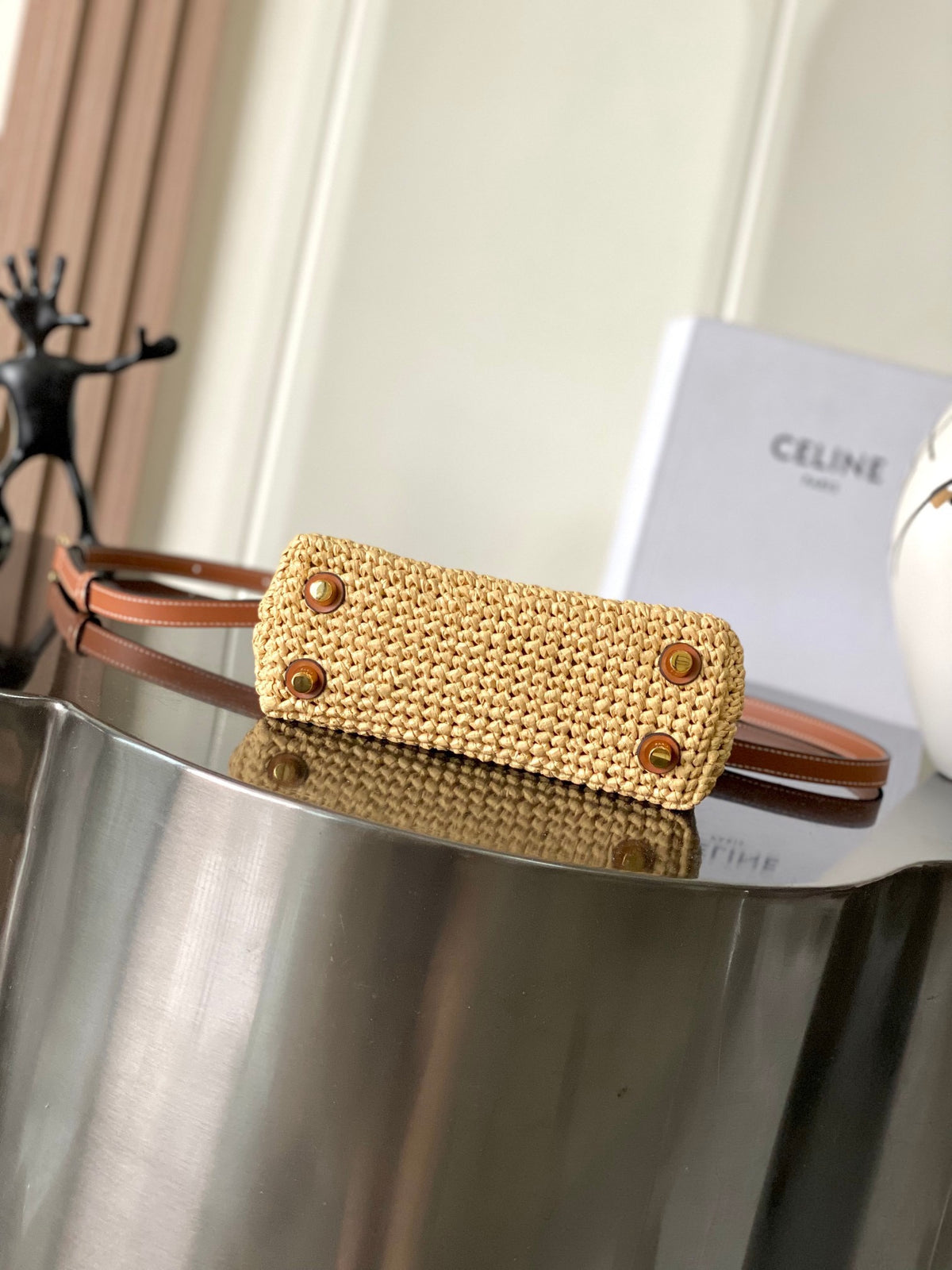 CELINE Teen Nino Woven Handbag