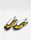 CELINE New Logo Laced Casual Sneakers — Grey & Yellow